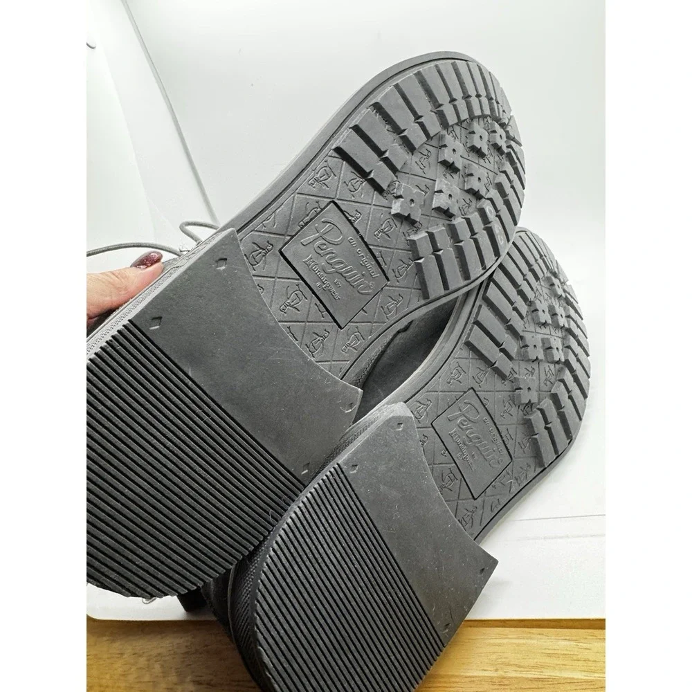 Penguin Boots Mens 11 Melvin Chukka Gray Leather Lace Up Round Toe Ankle EUC A6